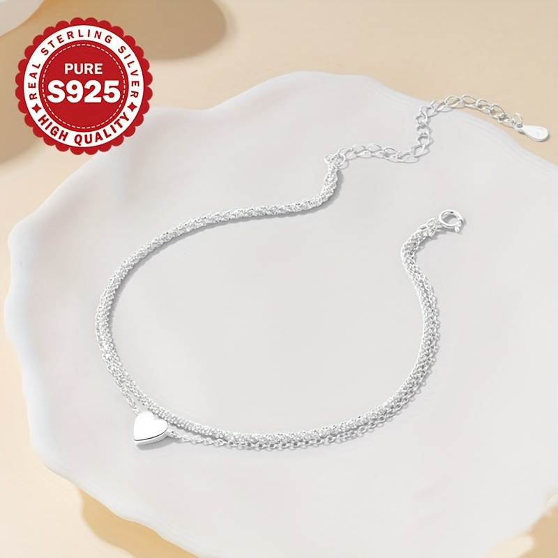 S925 Silver Double Layer Cauliflower Heart Bracelet